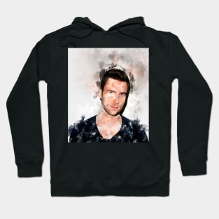 Adam Levine pop Portrait watercolour painting Hoodie